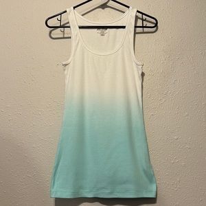 Old Navy Perfect Tank Top Aqua Ombre Size M